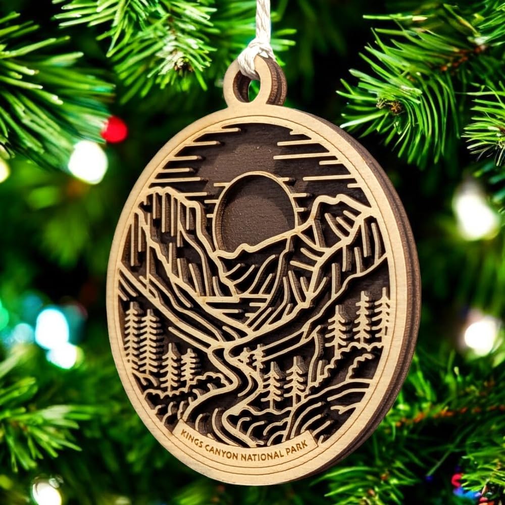Kings Canyon National Park 3.5" Wooden Ornament