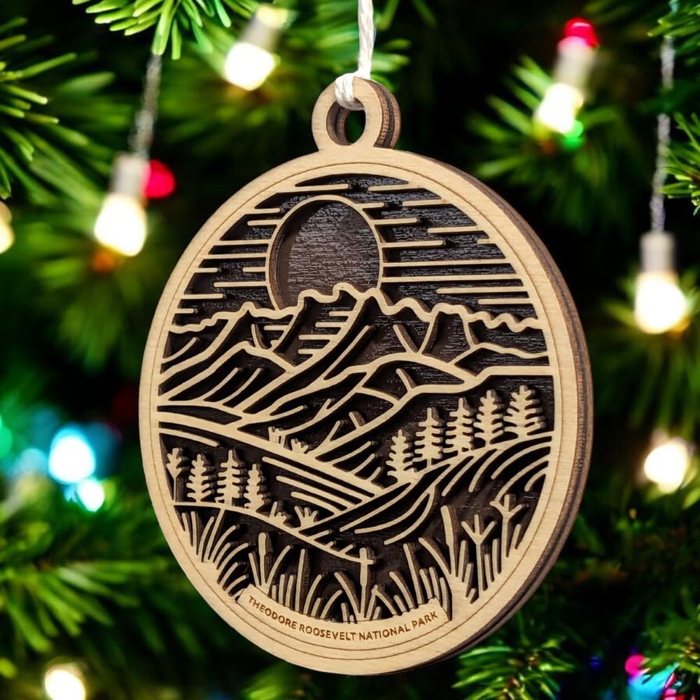 Theodore Roosevelt National Park 3.5" Wood Ornament