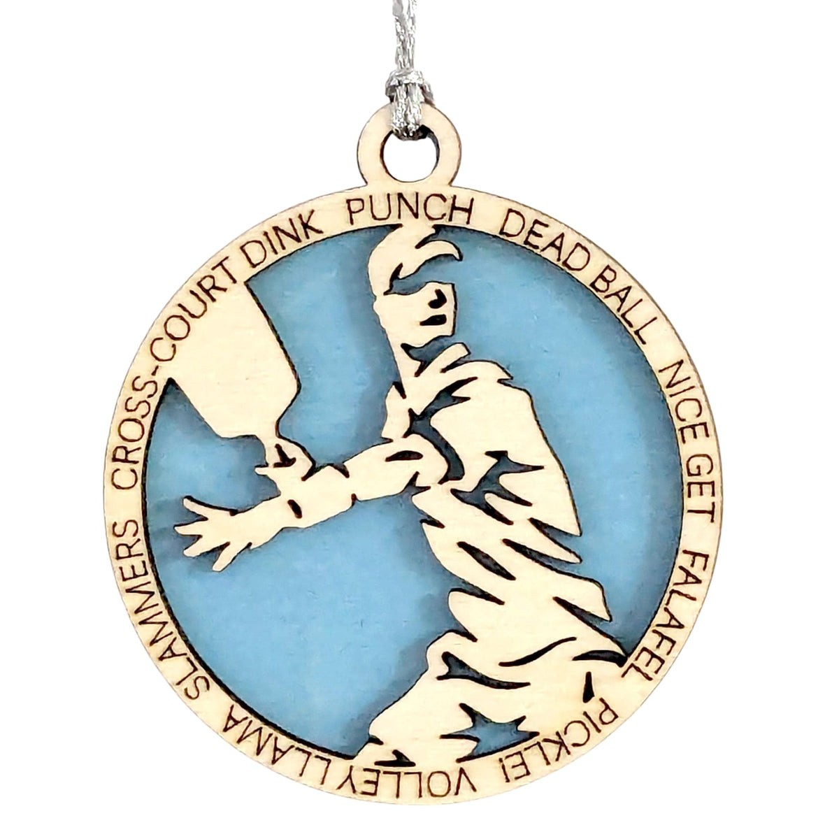 3" Male Pickleball Christmas Ornament
