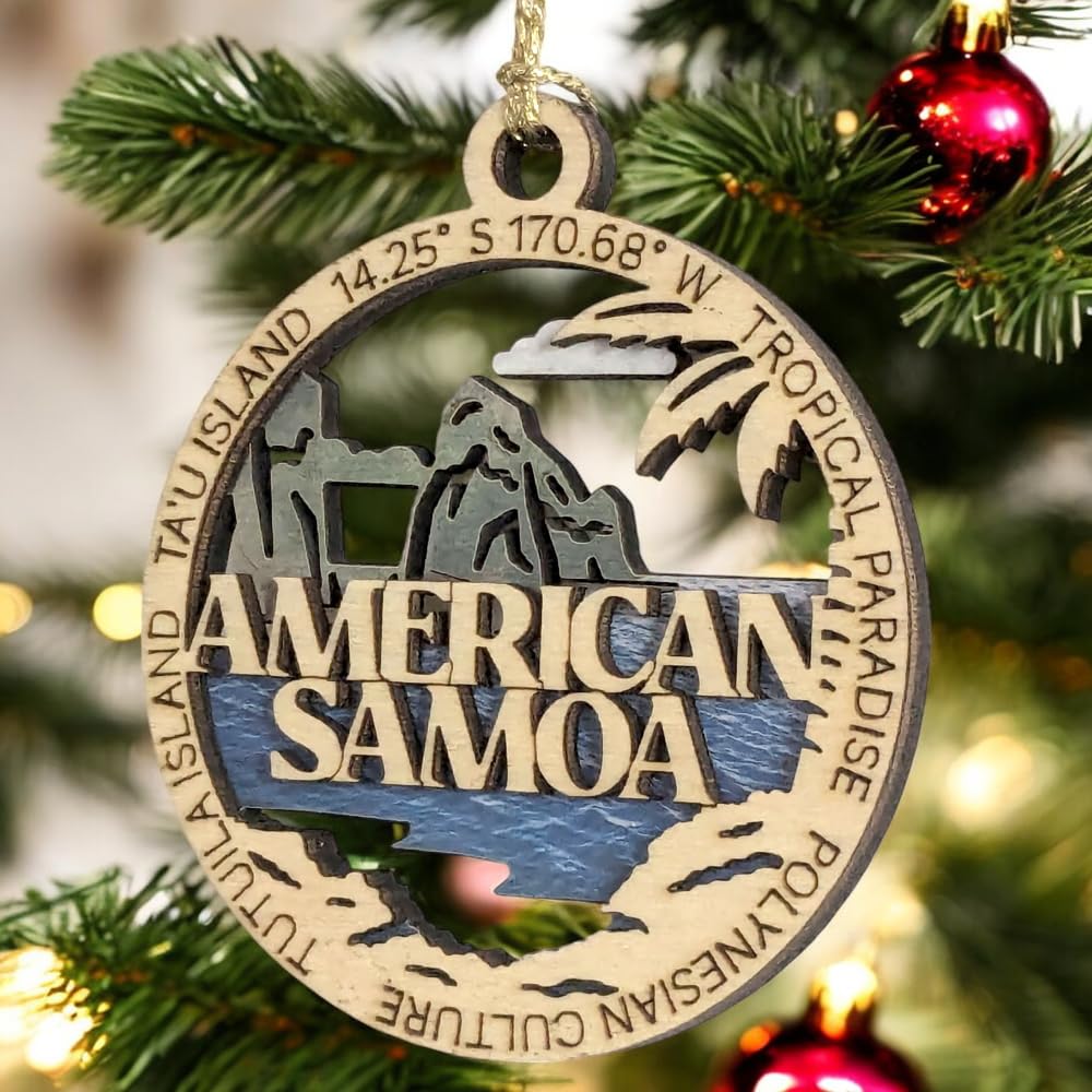 3" American Samoa National Park Ornament / Car Charm - USA Made