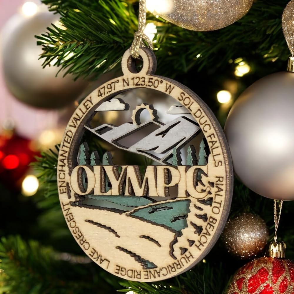 3" Olympic National Park Ornament / Car Charm - USA Made