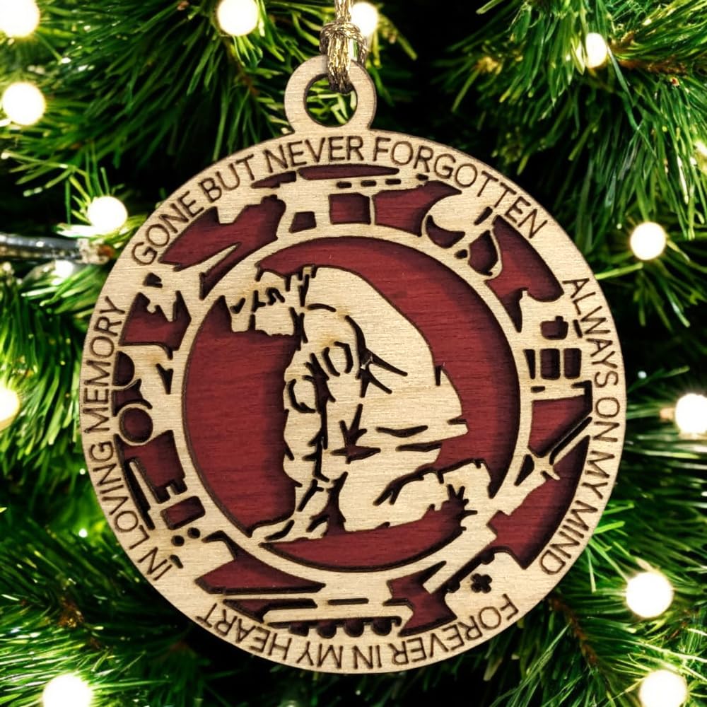 3" Marines Inspired Memorial Ornament, Kneeling, Icons
