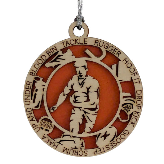 3" Male Rugby Icon Ornament
