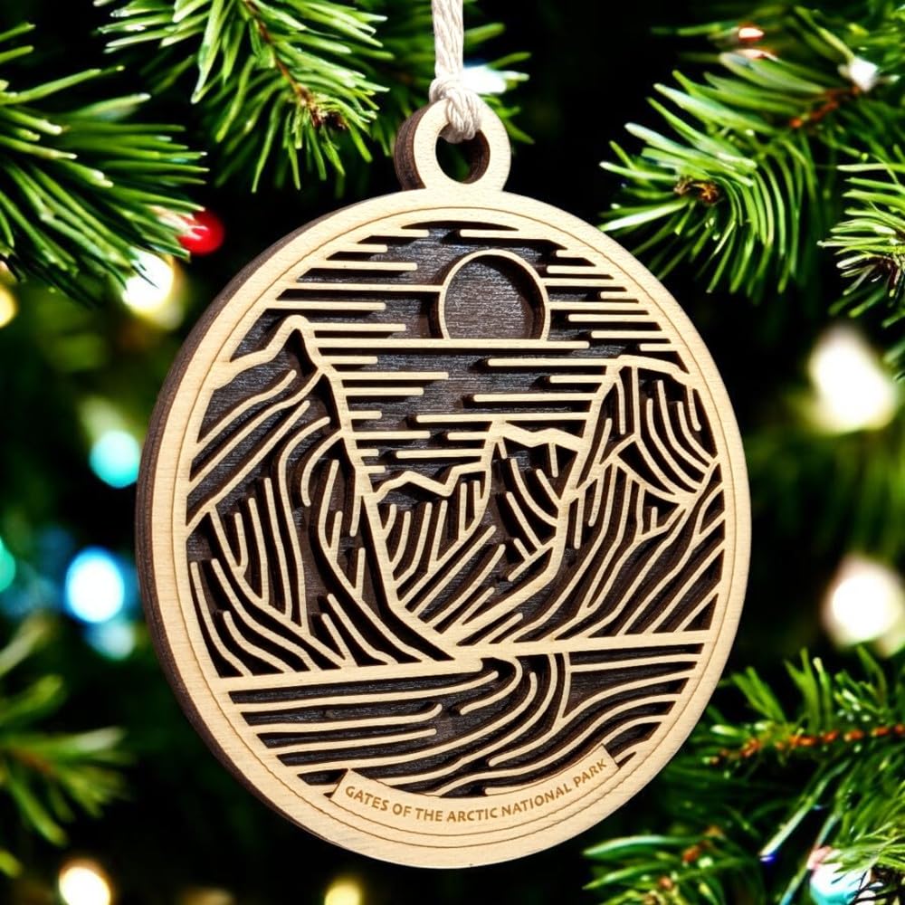 Gates of the Arctic National Park 3.5" Wooden Ornament