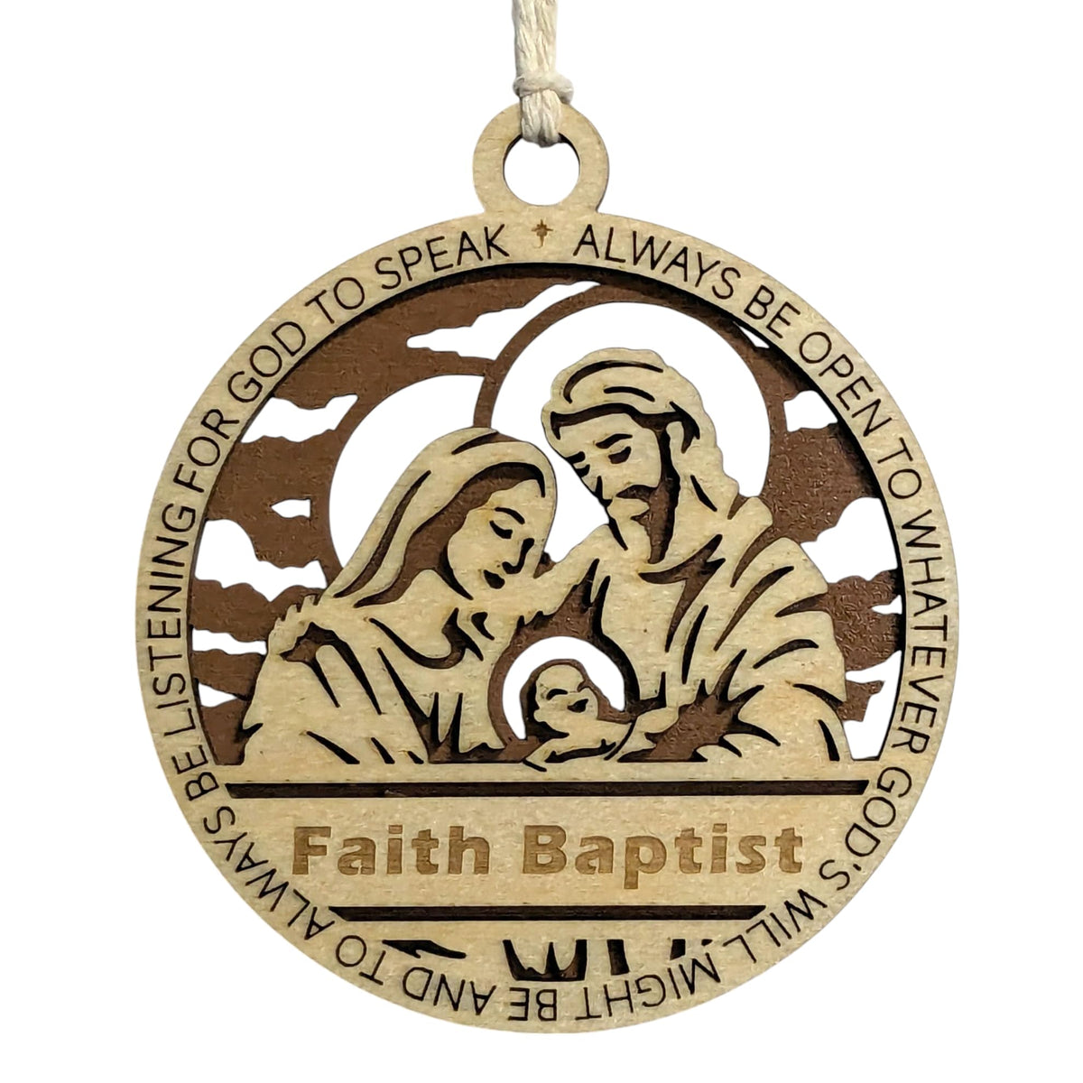 3.5" Holy Family Personalized Ornament