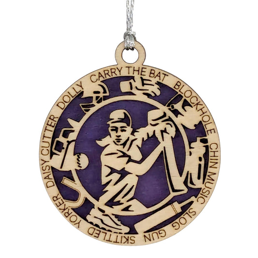3" Cricket Batter Icons Ornament