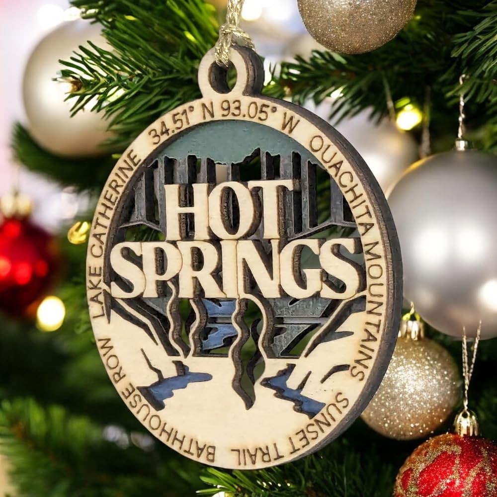 3" Hot Springs National Park Ornament / Car Charm - USA Made