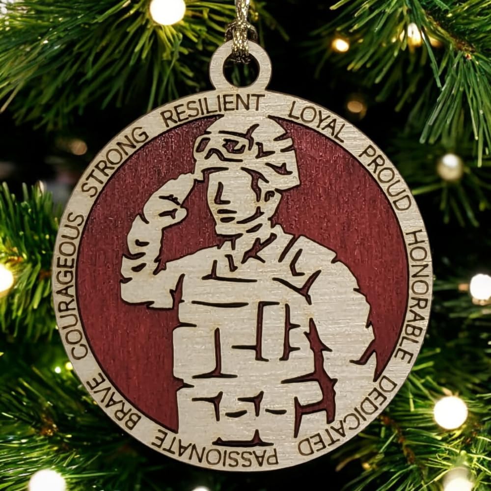 3" Marines Inspired Male Soldier Ornament, Field Uniform