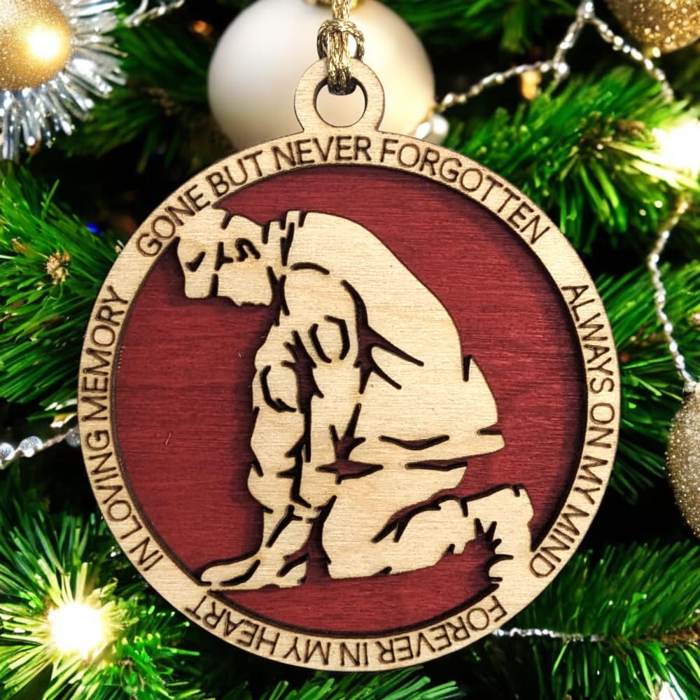 3" Marines Inspired Memorial Ornament, Kneeling Soldier