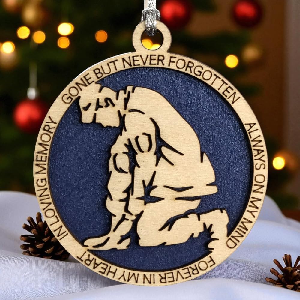 3" Coast Guard Memorial Ornament, Kneeling Soldier