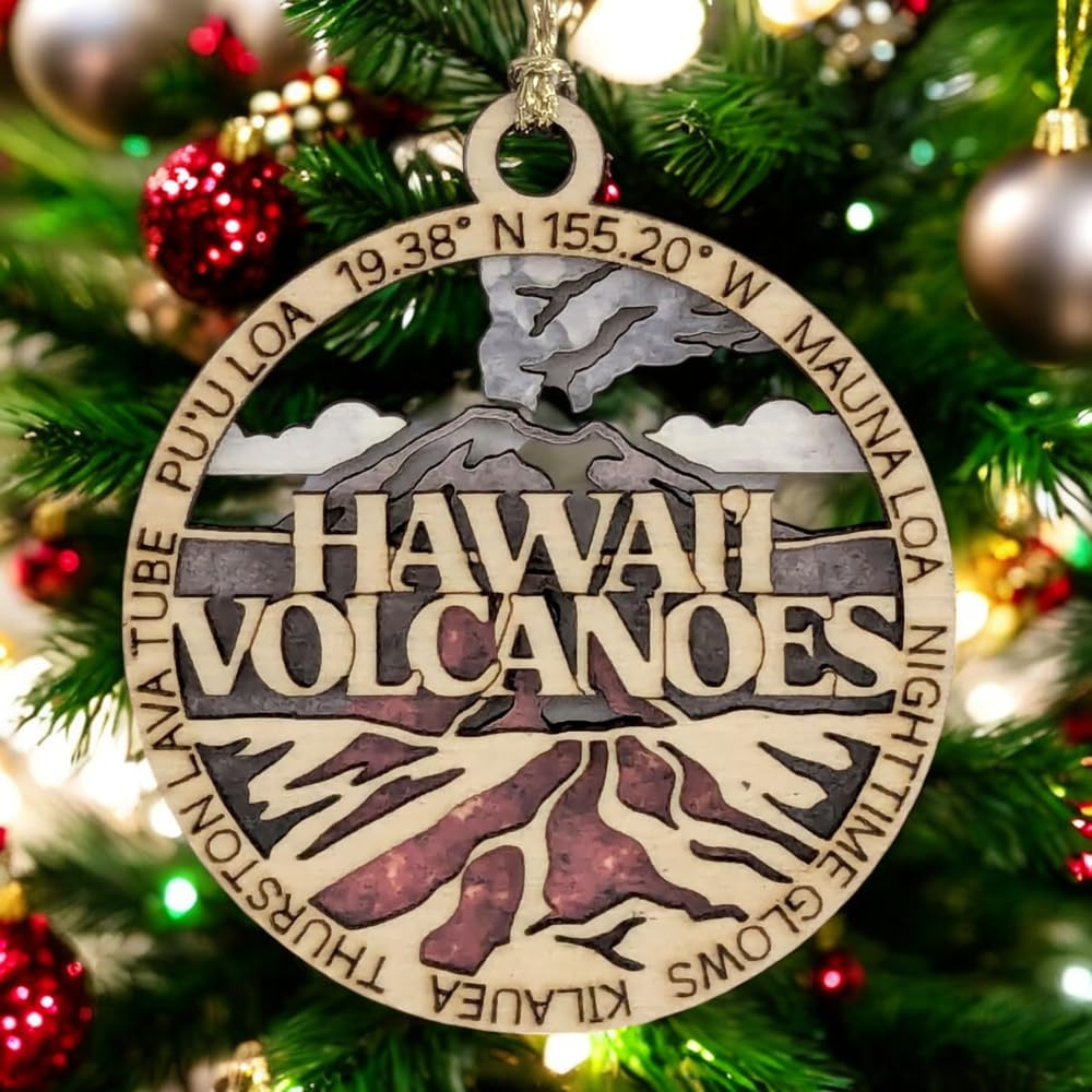 3" Hawaiʻi Volcanoes Ornament / Car Charm - USA Made
