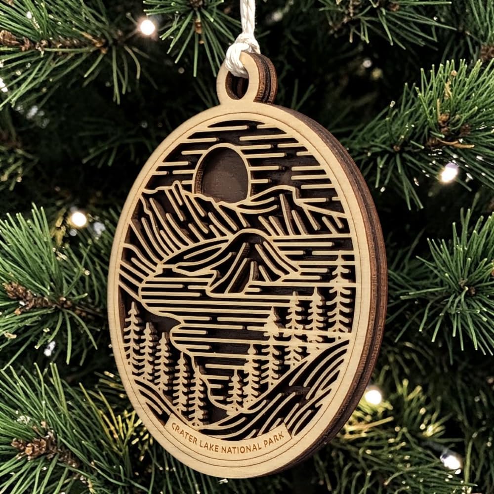 Crater Lake National Park 3.5" Wooden Ornament