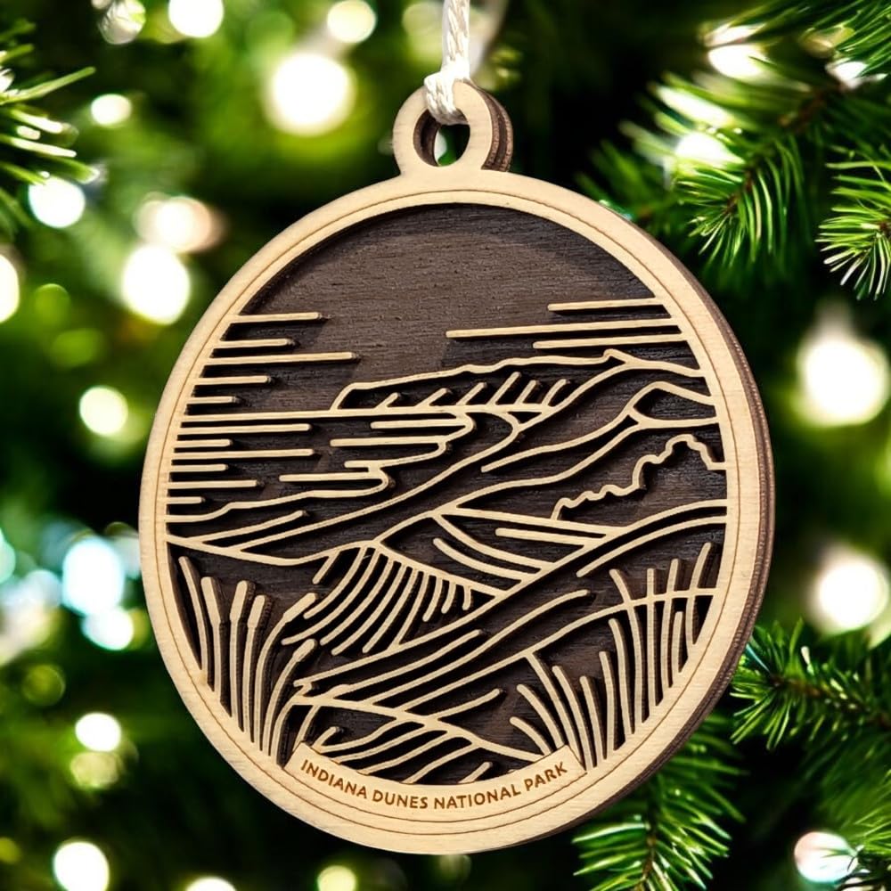 Indiana Dunes National Park 3.5" Wooden Ornament