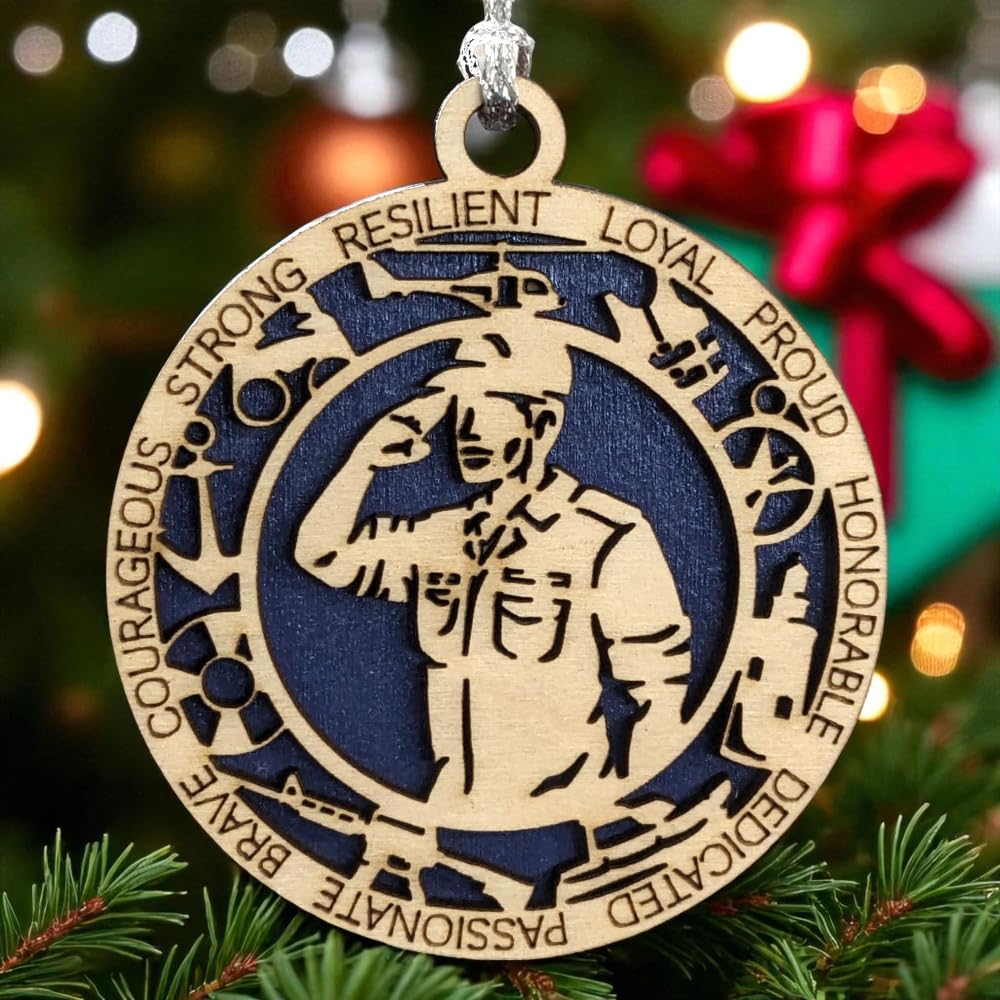 3" Coast Guard Male Sailor Ornament, Field Uniform, Icons