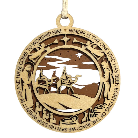 3.5" Wise Men Star Angel-Framed Ornament