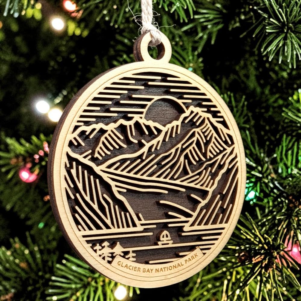 Glacier Bay National Park 3.5" Wooden Ornament