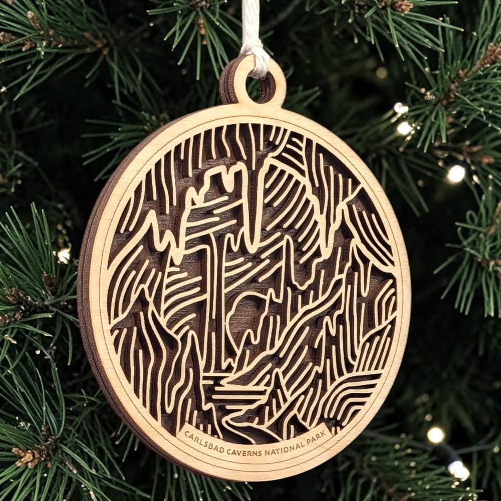 Carlsbad Caverns National Park 3.5" Wood Christmas Ornament