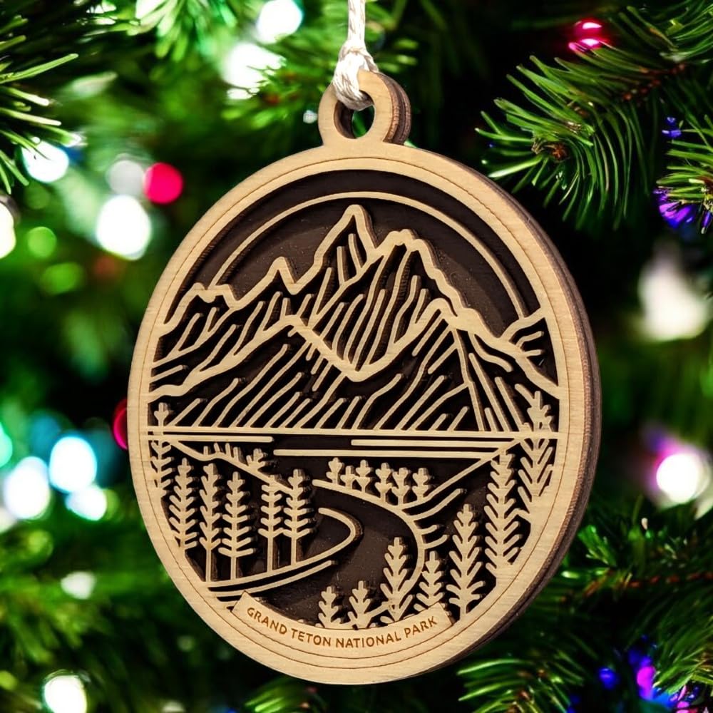 Grand Teton National Park 3.5" Wooden Ornament