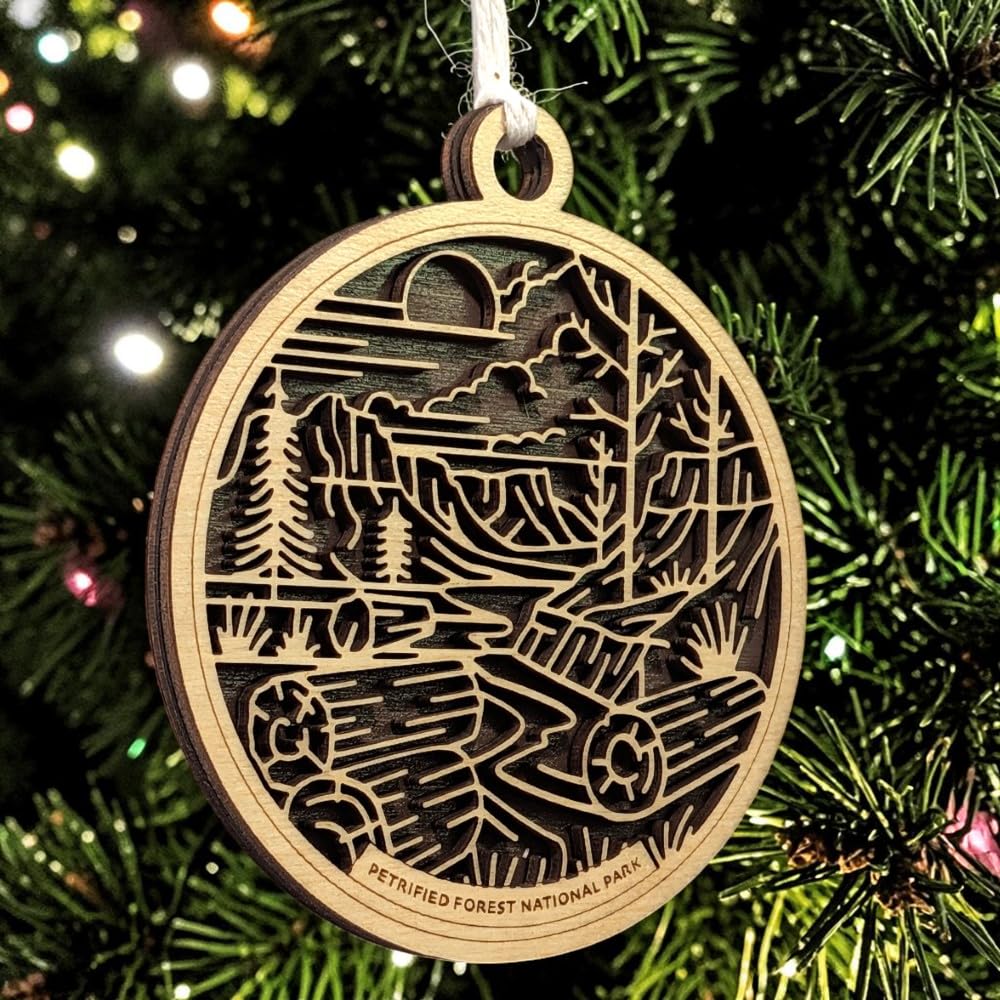 Petrified Forest National Park 3.5" Wood Christmas Ornament