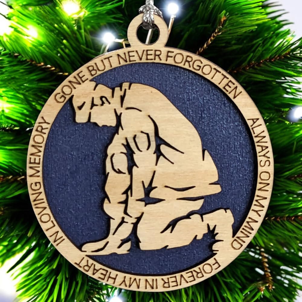 3" Navy Memorial Ornament, Kneeling Soldier