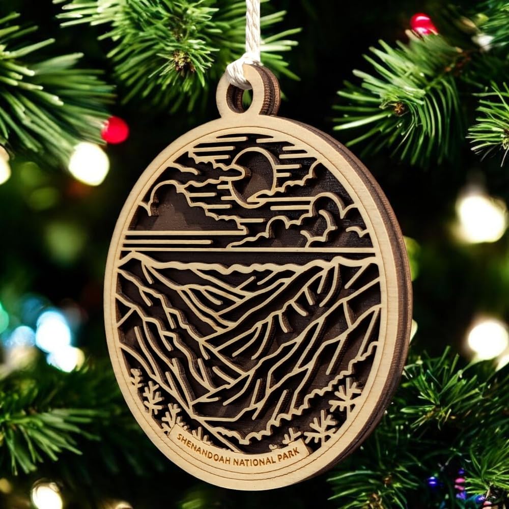 Shenandoah National Park 3.5" Wood Christmas Ornament
