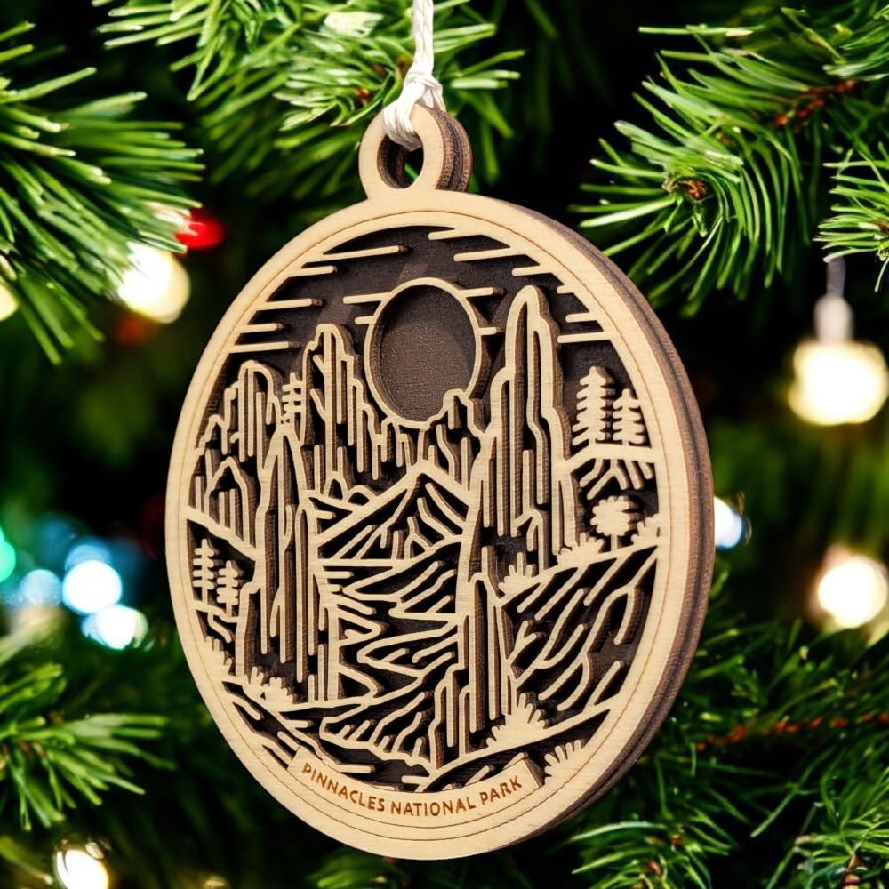 Pinnacles National Park 3.5" Wood Christmas Ornament