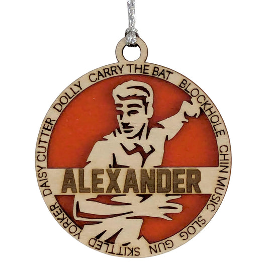3" Personalized Male Cricket Ornament