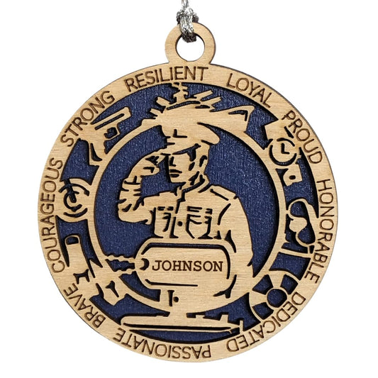 3" Navy Male Ornament, Formal Uniform, Icons, Dog Tag