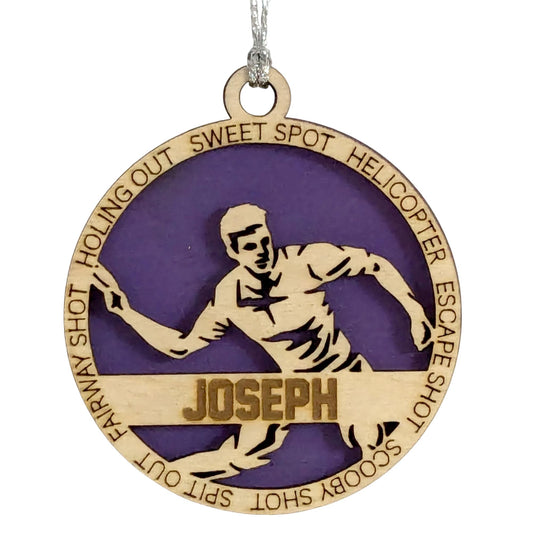Custom 3" Male Right-Handed Disc Golf Ornament