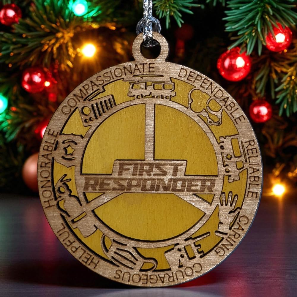 3" First Responder Wood Ornament - Cut Layer