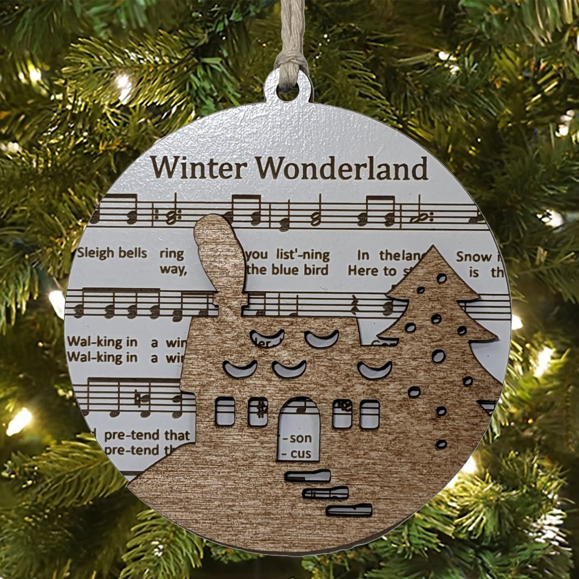 3.5" Winter Wonderland House Christmas Ornament - USA Made
