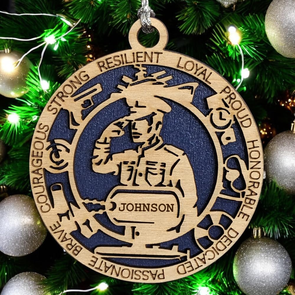3" Navy Male Ornament, Formal Uniform, Icons, Dog Tag