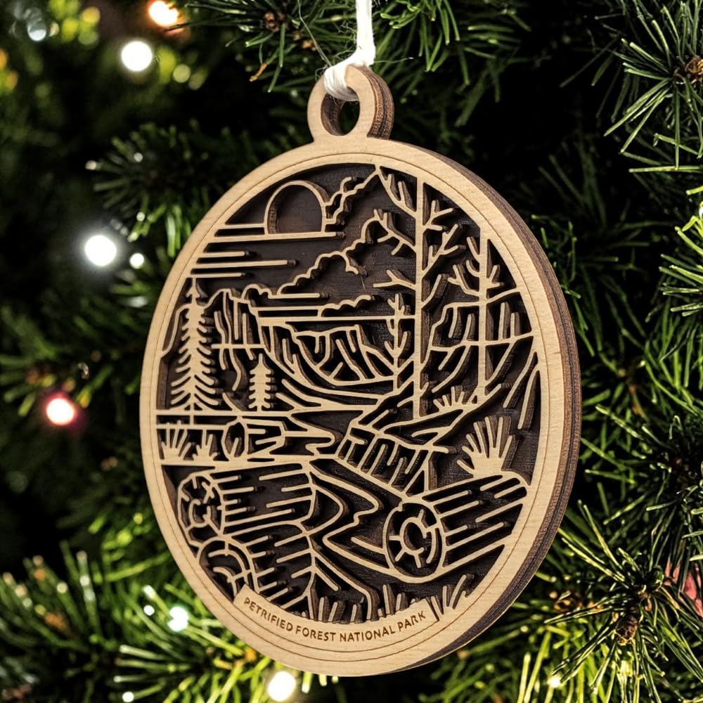 Petrified Forest National Park 3.5" Wood Christmas Ornament