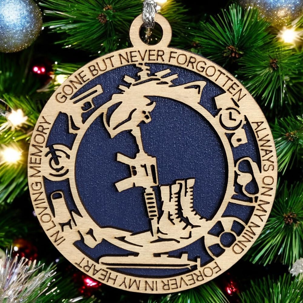 3" Navy Memorial Ornament, Battlefield Cross, Icons