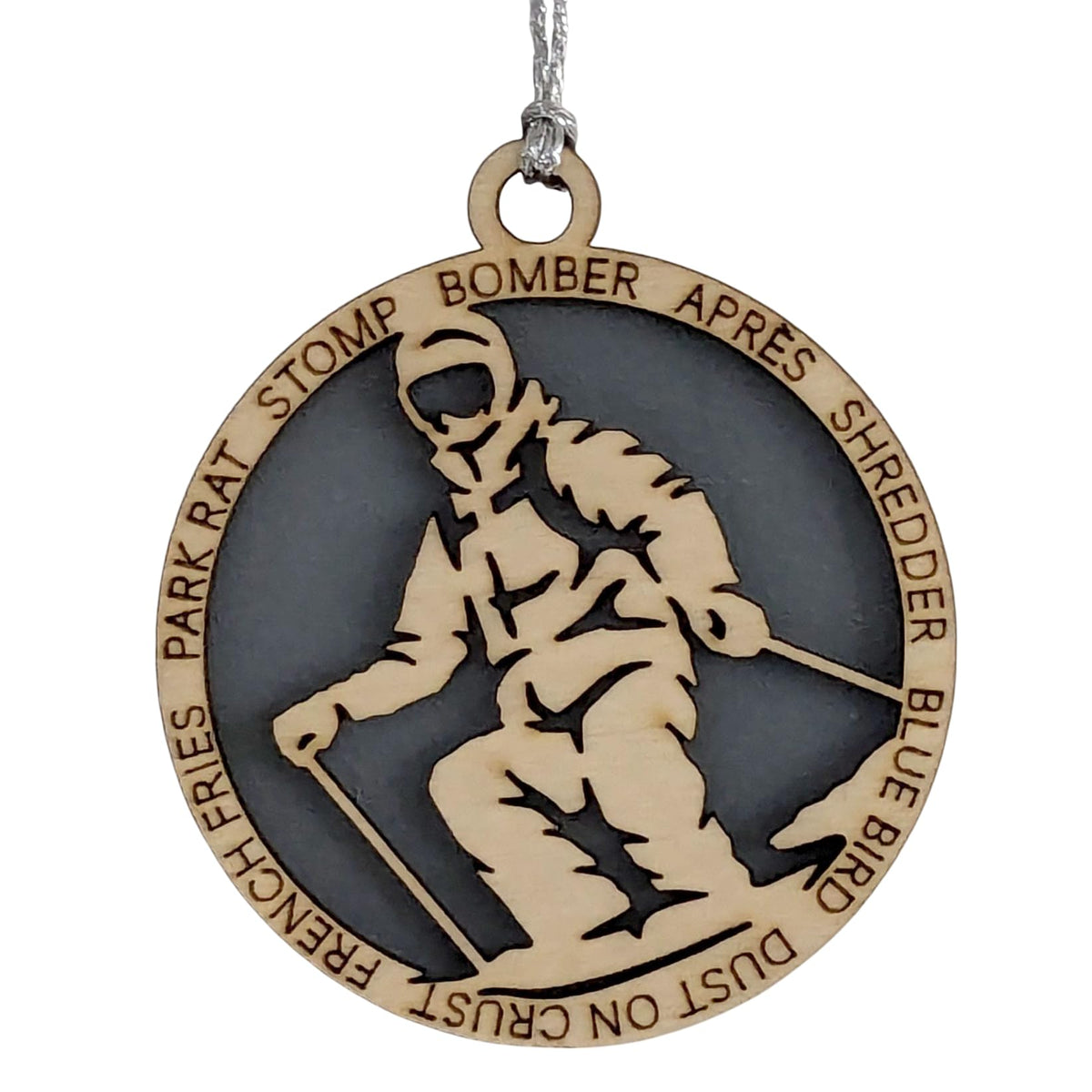 3" Male Skier Christmas Ornament