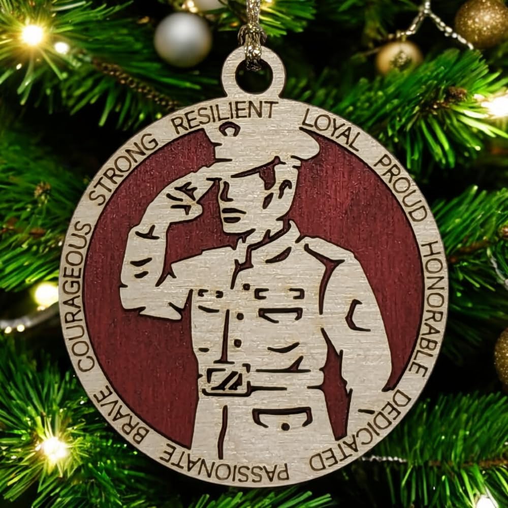 3" Marines Inspired Male Soldier Ornament, Formal Uniform
