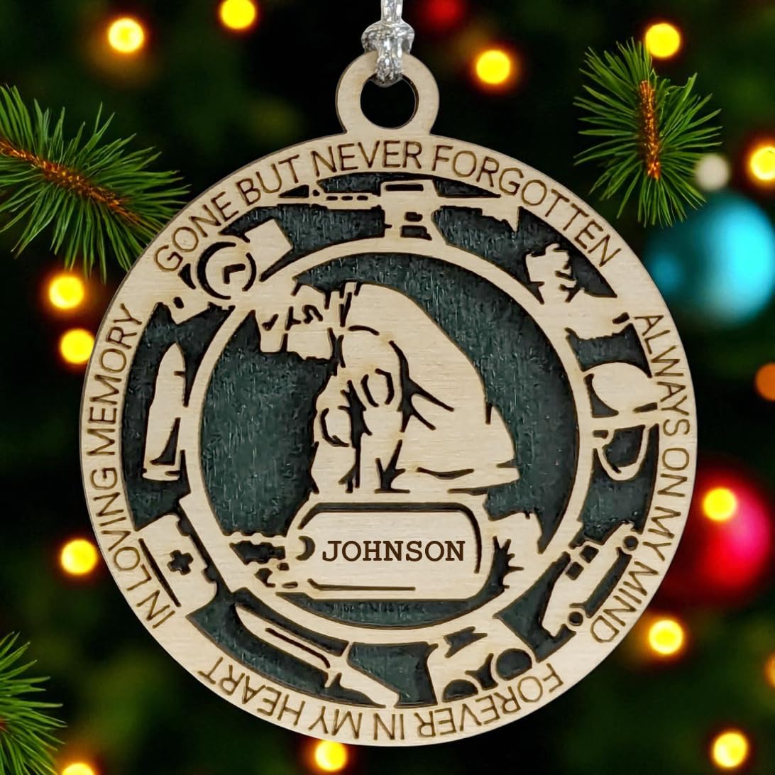 3" Army Kneeling Soldier Ornament, Icons, Tag