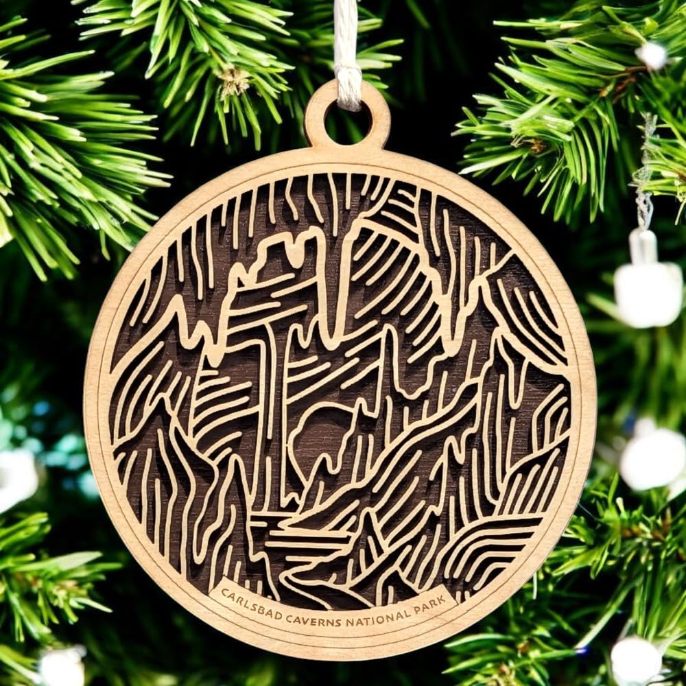 Carlsbad Caverns National Park 3.5" Wood Christmas Ornament