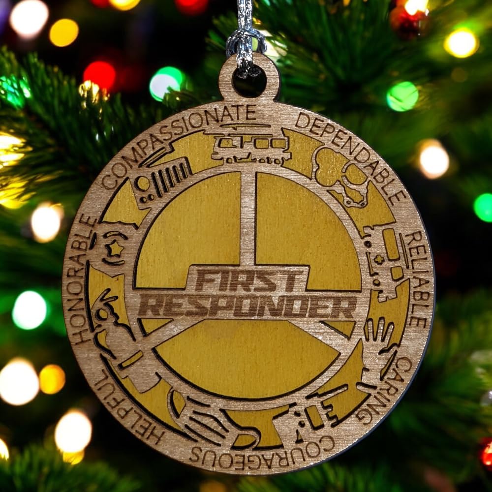 3" First Responder Wood Ornament - Cut Layer