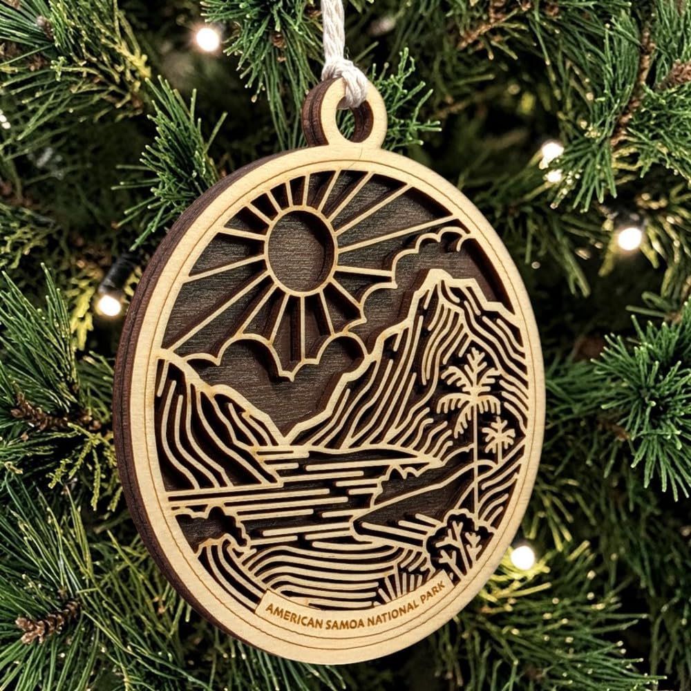 American Samoa National Park 3.5" Wooden Ornament