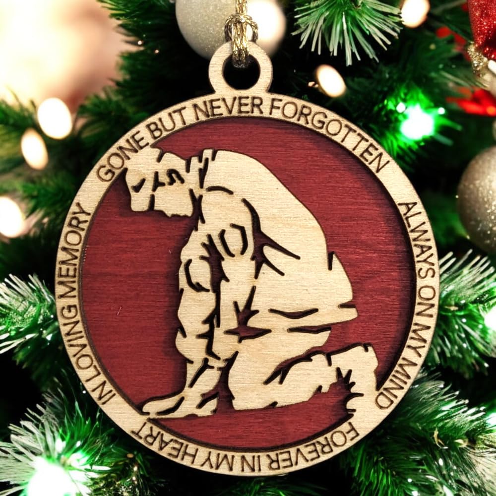 3" Marines Inspired Memorial Ornament, Kneeling Soldier