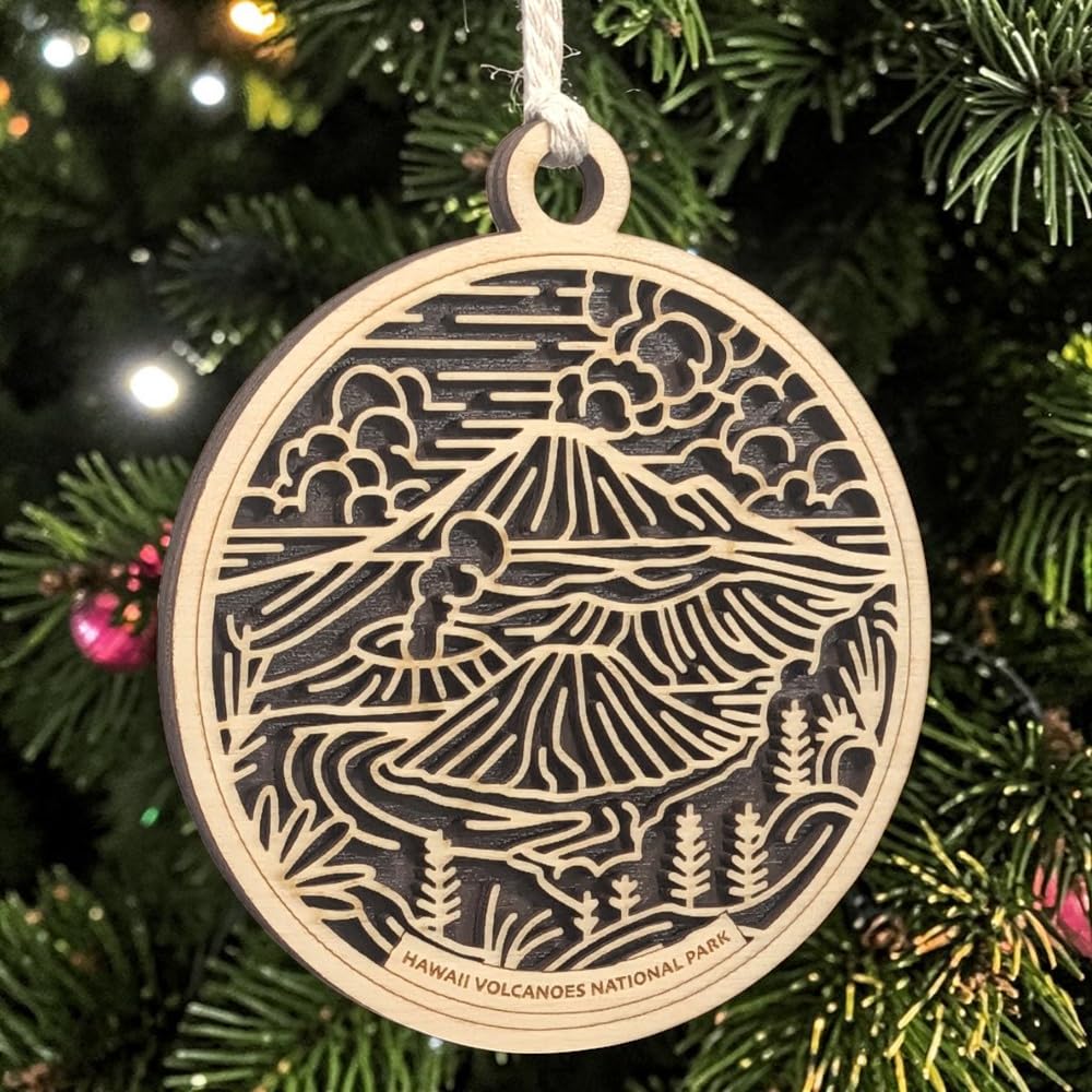Hawaii Volcanoes National Park 3.5" Wooden Ornament