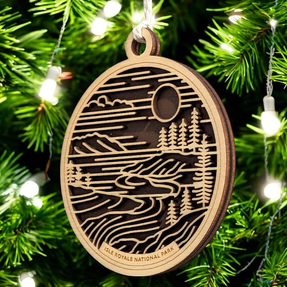 Isle Royale National Park 3.5" Wooden Ornament