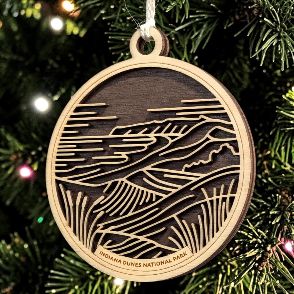 Indiana Dunes National Park 3.5" Wooden Ornament