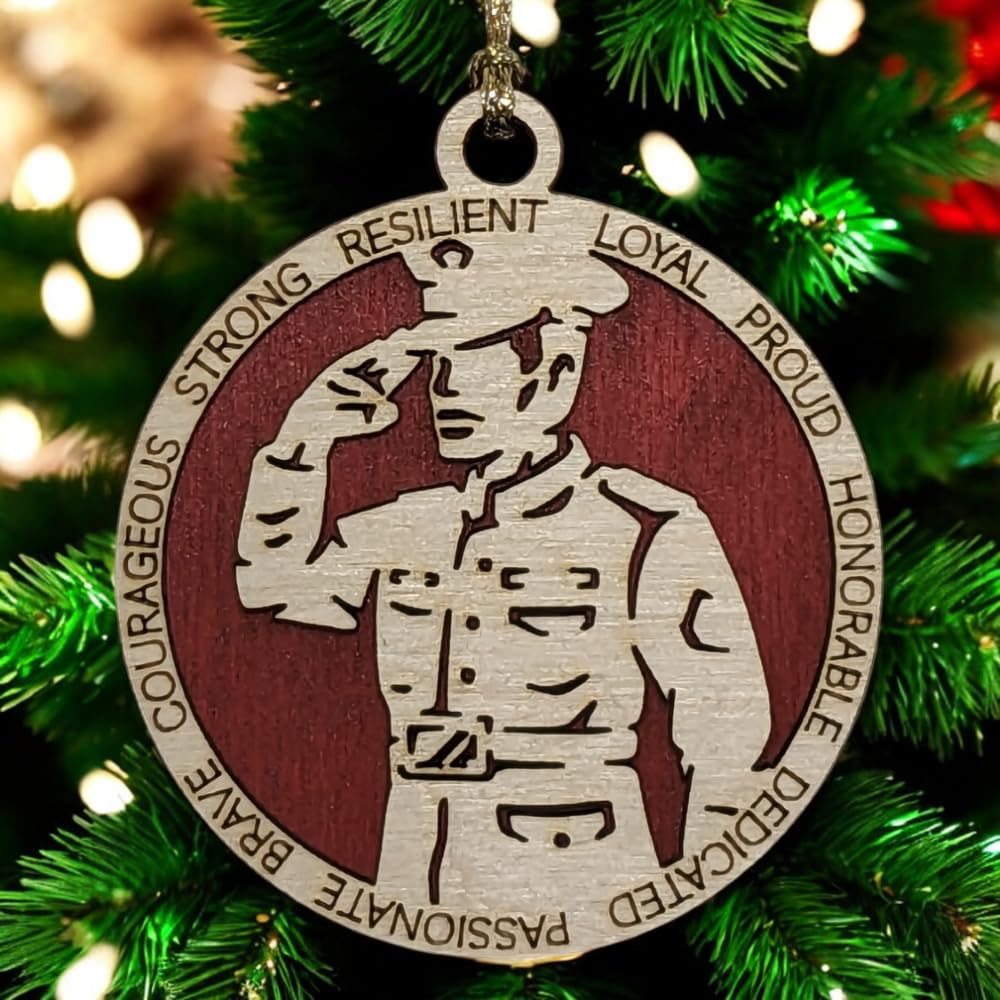 3" Marines Inspired Male Soldier Ornament, Formal Uniform