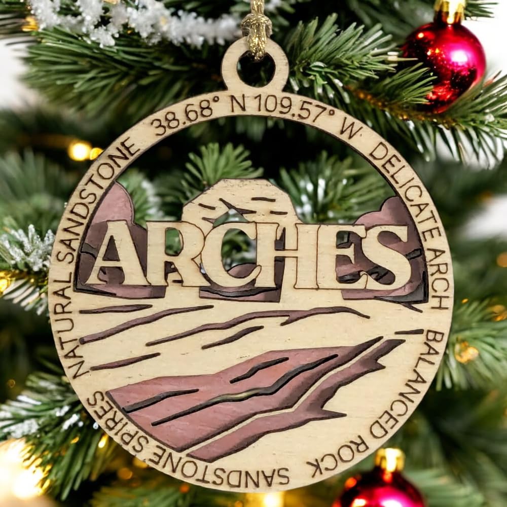 3" Arches National Park Ornament / Car Charm - USA Made