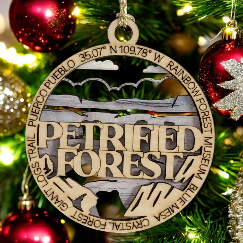 3" Petrified Forest Ornament / Car Charm - USA Made