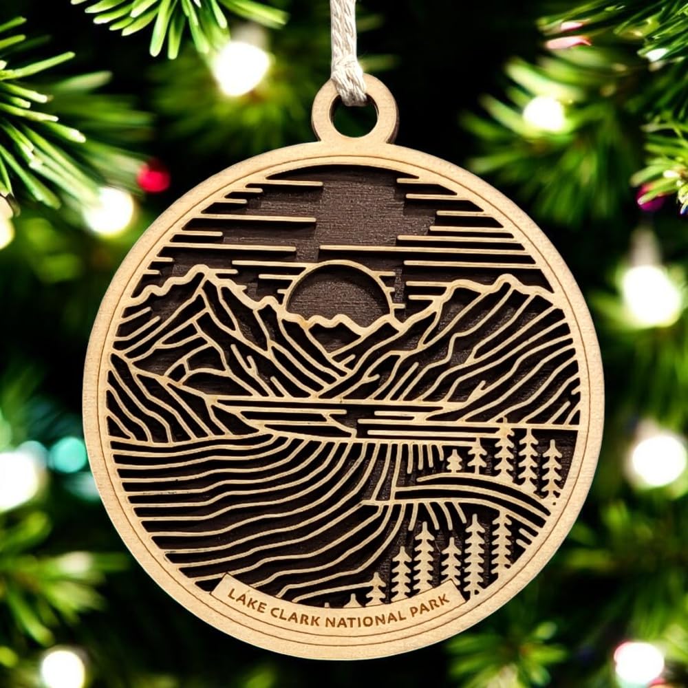 Lake Clark National Park 3.5" Wooden Ornament