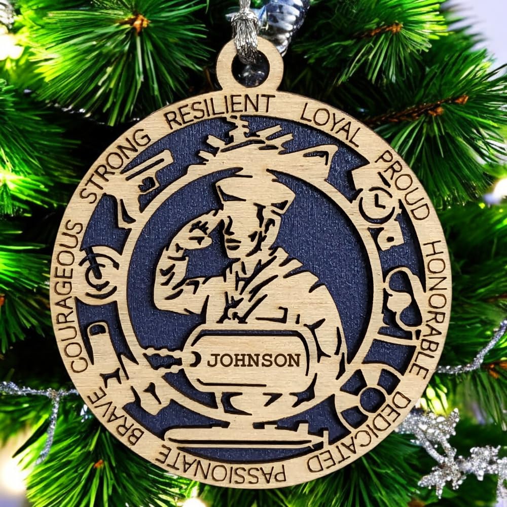 3" Navy Male Ornament, Field Uniform, Icons, Dog Tag
