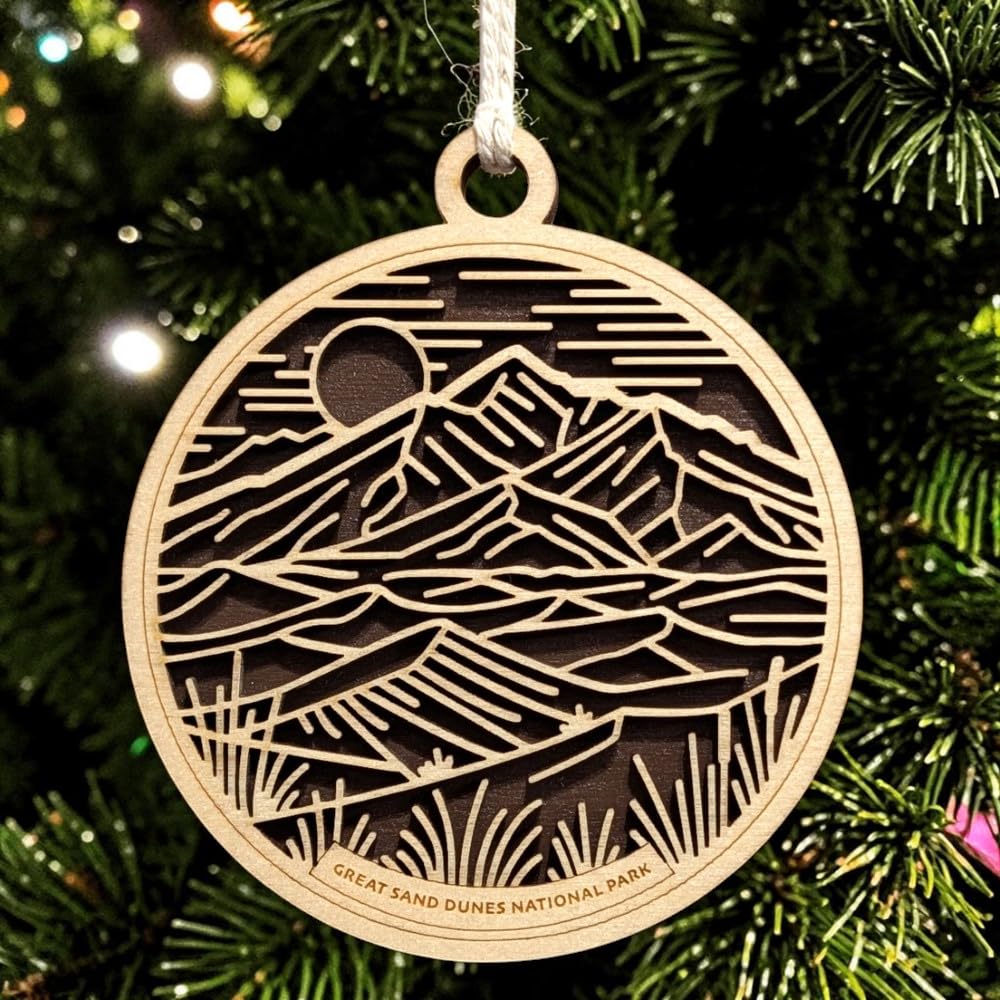 Great Sand Dunes National Park 3.5" Wooden Ornament